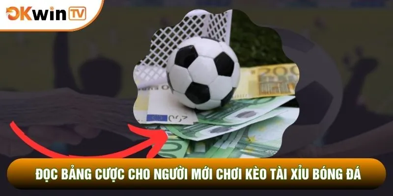 Đọc bảng cược cho người mới chơi kèo tài xỉu bóng đá